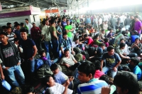 Students Waiting For Trains